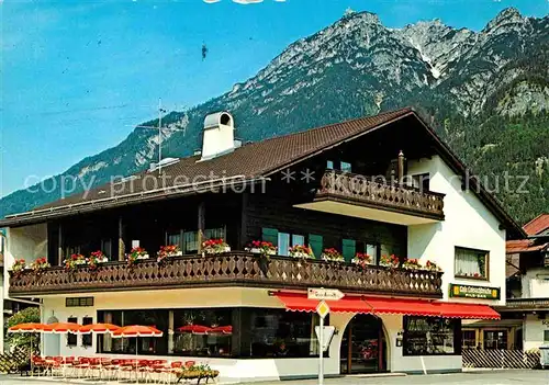 Garmisch Partenkirchen Cafe Loisbachbruecke Kat. Garmisch Partenkirchen
