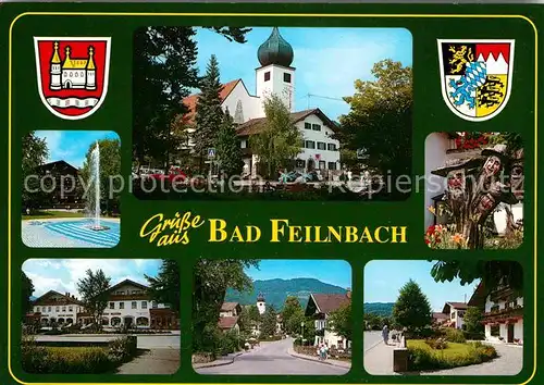 Bad Feilnbach Fontaene Kirche Holzschnitzerei Dorfmotive Kat. Bad Feilnbach