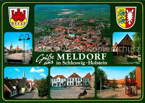 Meldorf Fliegeraufnahme Dorfmotive Kat. Meldorf