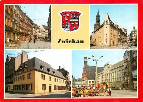 Zwickau Sachsen Plauensche Str Schiffchen Robert Schumann Haus Rathaus Gewandhaus Kat. Zwickau