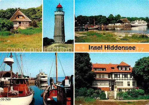 Insel Hiddensee Fischerhaus Leuchtturm Anlegestelle Hafen HOG Dornbusch Kat. Insel Hiddensee