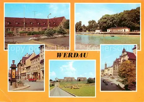 Werdau Sachsen Sportschule Bad August Bebel Str Werdau Ost Neubauten Markt Kat. Werdau