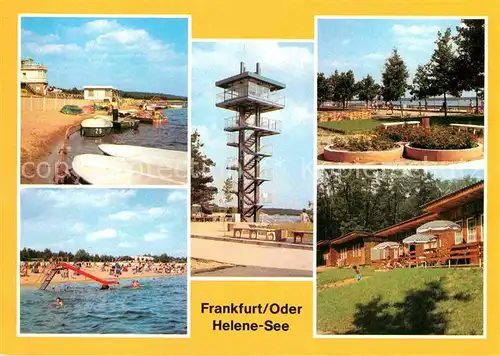 Frankfurt Oder Helene See Bootsverleih Aufsichtsturm Promenade Strand Bungalow Siedlung Kat. Frankfurt Oder
