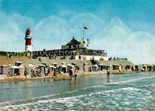 Borkum Nordseebad Suedstrand und Heimliche Liebe Kat. Borkum