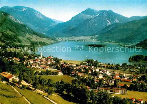 Schliersee mit Jaegerkamp und Brecherspitze Kat. Schliersee