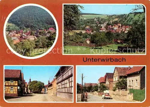 Unterwirbach Panorama Ortsmotive Kat. Saalfelder Hoehe