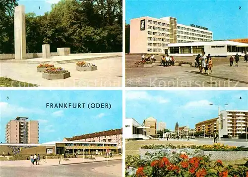 Frankfurt Oder Karl Marx Denkmal Hotel Stadt Frankfurt Otto Grotewohl Str Neubauten  Kat. Frankfurt Oder
