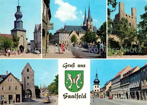 Saalfeld Saale Oberes Tor Markt St Johanniskirche Hoher Schwarm Saaltor Blankenburger Strasse Kat. Saalfeld