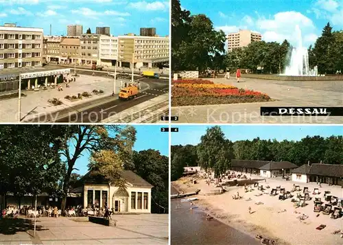 Dessau Rosslau Wilh Pieck Str Stadtpark Teehaeuschen HOG und Intim Bar Strandbad Adria Kat. Dessau Rosslau