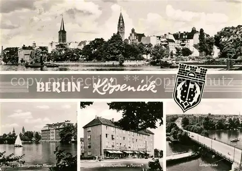 Berlin Koepenick Panorama Kunstgewerbe Museum Wassersporthaus Neptun Langebruecke Kat. Berlin