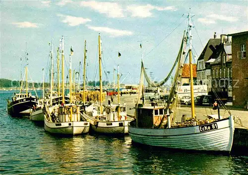 Eckernfoerde Fischerboote Hafen Kat. Eckernfoerde