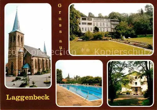 Laggenbeck Kirche Schwimmbad Ortsansichten Kat. Ibbenbueren