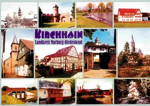 Kirchhain Hessen Ortsansichten Kirche Fachwerkhaus Kat. Kirchhain