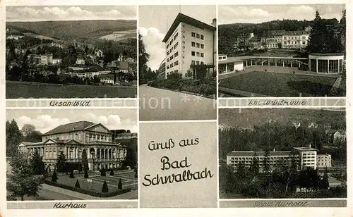 Bad Schwalbach Kurhaus Kurhotel Weinbrunnen Panorama Kat. Bad Schwalbach