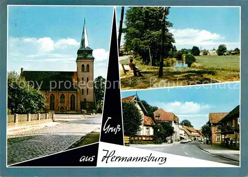 Hermannsburg Kirche Ortsansichten  Kat. Hermannsburg