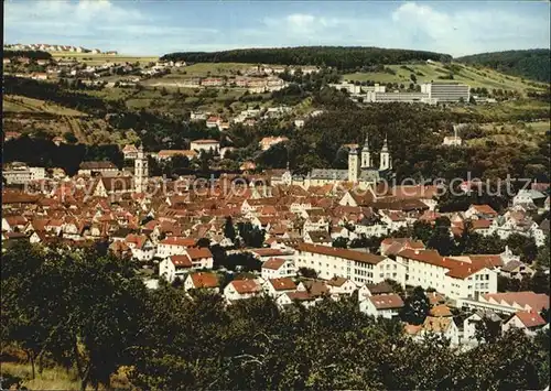 Bad Mergentheim Blick ueber die Stadt Kat. Bad Mergentheim