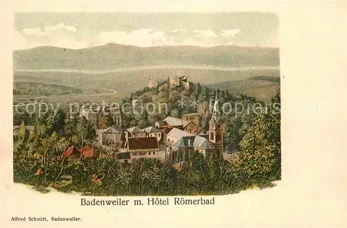 Badenweiler Hotel Roemerbad Burgruine Kat. Badenweiler