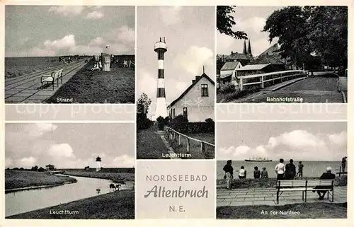 Altenbruch Nordsee Seeterassen Bahnhof Strand Dampfer Kat. Cuxhaven