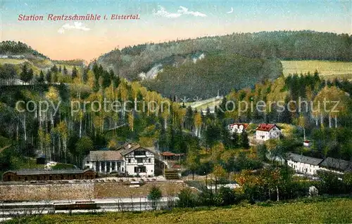 Rentzschmuehle Weisse Elster Bahnstation Kat. Poehl Vogtland