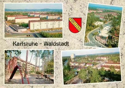 Waldstadt Karlsruhe Panorama Kat. Karlsruhe