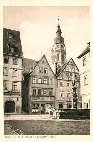 Coburg Blick aus der Rueckertstrasse Moritzkirche Kat. Coburg