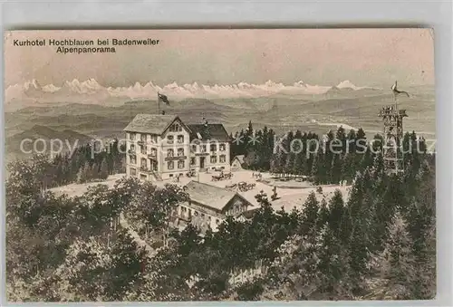 Badenweiler Kurhotel Hochblauen Alpenpanorama Kat. Badenweiler