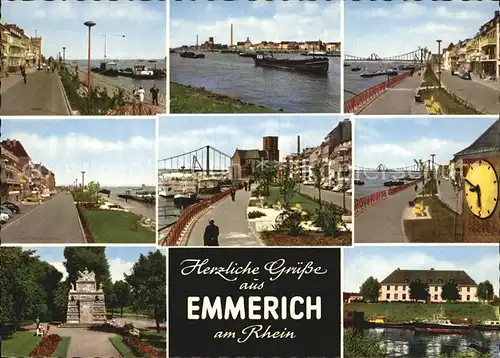 Emmerich Rhein Hafen Promenade Denkmal Kat. Emmerich am Rhein