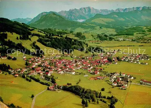 Burgberg Allgaeu Fliegeraufnahme mit Daumengruppe Kat. Burgberg i.Allgaeu