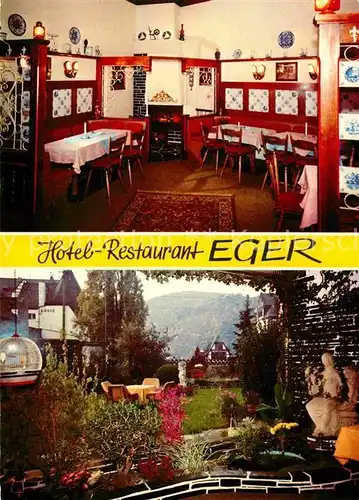 Assmannshausen Rhein Hotel Restaurant Eger Gaststube Kat. Ruedesheim am Rhein