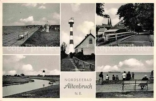 Altenbruch Nordseebad Seetrassen Nordsee Dampfer Leuchtturm Bahnhofstrasse Kat. Cuxhaven