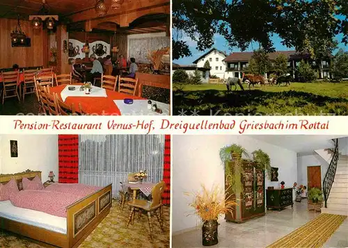 Schwaim Pension Restaurant Venus Hof Dreiquellenbad Kat. Bad Griesbach i.Rottal