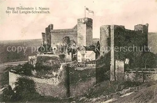 Langenschwalbach Burg Hohenstein Kat. Bad Schwalbach