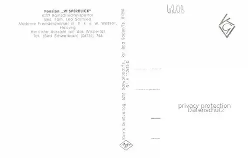 Ramschied Pension Wisperblick Panorama Kat. Bad Schwalbach