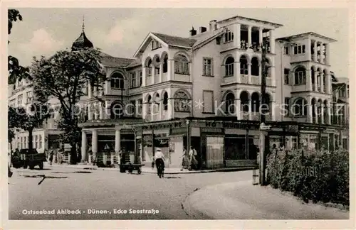 Ahlbeck Ostseebad Duenen Ecke Seestrasse Kat. Heringsdorf Insel Usedom