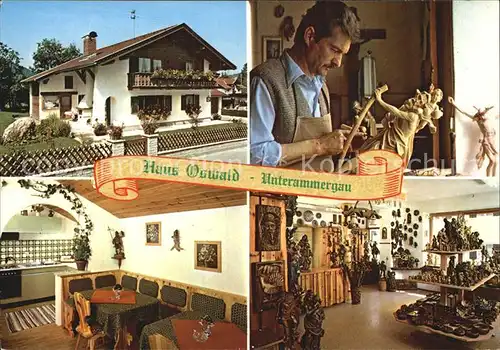 Unterammergau Haus Oswald Schnitzerei Kat. Unterammergau