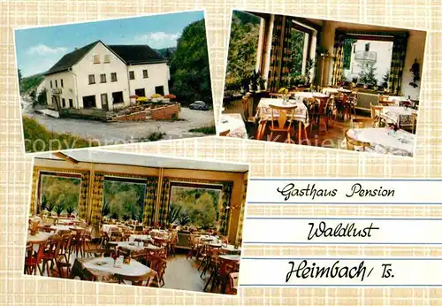 Heimbach Bad Schwalbach Gasthaus Pension Waldlust Kat. Bad Schwalbach