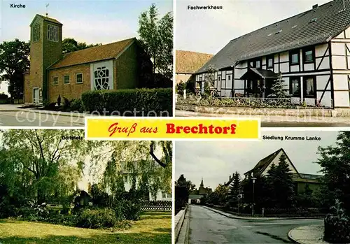 Brechtorf Kirche Fachwerkhaus Siedlung Krumme Lanke Dorfplatz Kat. Ruehen