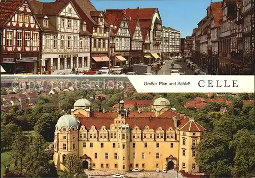 Celle Niedersachsen Schloss und Ortspartie Fachwerk Kat. Celle