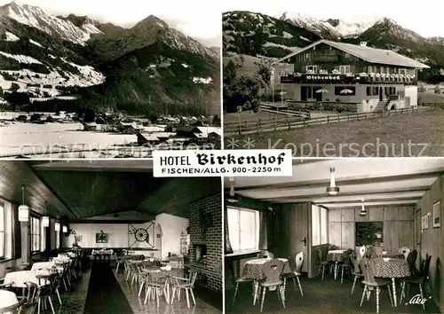 Fischen Allgaeu Hotel Birkenhof Speisesaal Gastraum Kat. Fischen i.Allgaeu