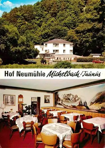 Michelbach Taunus Hof Neumuehle Speisesaal Hotel Restaurant Cafe Kat. Usingen