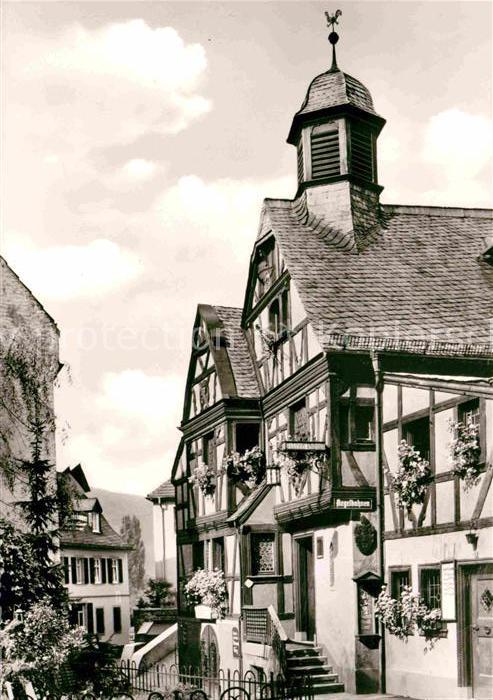 Assmannshausen Rhein Altes Haus Fachwerk Kat Ruedesheim Am Rhein