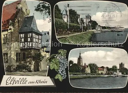 Eltville Rhein Dampfer Promenade  Kat. Eltville am Rhein