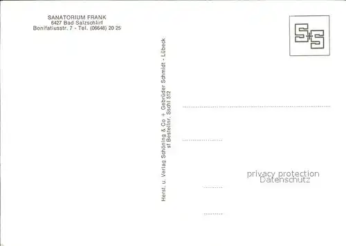 Bad Salzschlirf Sanatorium Frank  Kat. Bad Salzschlirf