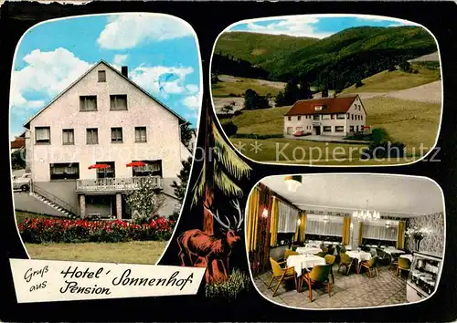Battenhausen Hotel Sonnenhof Pension Gastraum Kat. Haina (Kloster)