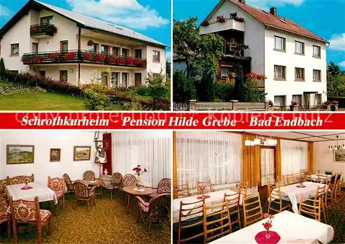 Endbach Bad Schrothkurheim Pension Hilde Grebe Gastraum Kat. Bad Endbach