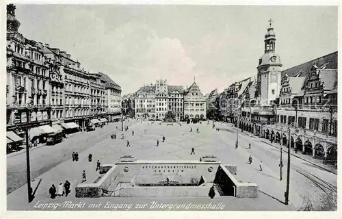 Leipzig Markt Untergrundmesshalle Kat. Leipzig