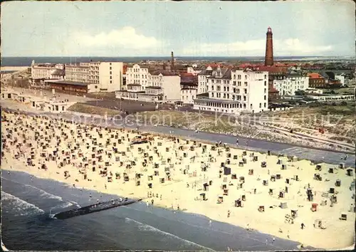 Borkum Nordseebad Strand Hotels Fliegeraufnahme Kat. Borkum