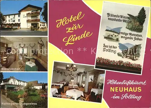 Neuhaus Solling Hotel Zur Linde Kat. Holzminden