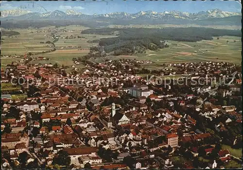 Weilheim Oberbayern Fliegeraufnahme mit Zugspitze Kat. Weilheim i.OB