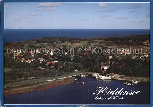 Insel Hiddensee Fliegeraufnahme Kloster Hafen Kat. Insel Hiddensee